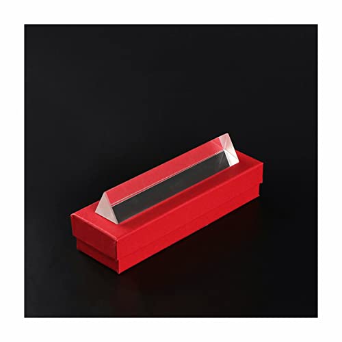 Microscope Triangular Prism K9 Optical Glass Light Spection Reflection Experiment Teaching Photography Triangle Prisms Rainbow Glass Prisma(150X30X30mm)