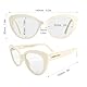 LONDON MOLE® Empress Modebrille | Zero’s mit klaren Gläsern | Coole Katzenaugen-Rahmen | Damen | Federgelenke