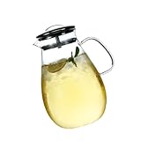 LIGIGWASH Hochborosilikat Wärmebeständiger Eleganter Teekocher für Wasser Tee Kaffee Milch und...