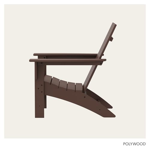 Image of POLYWOOD AD420MA Modern Adirondack Chair, Mahogany