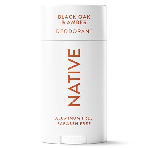 Image of Native Deodorant Contains Naturally Derived Ingredients, 72 Hour Odor Control, Deodorant for Women and Men, Aluminum Free, Black Oak & Amber 2.65oz