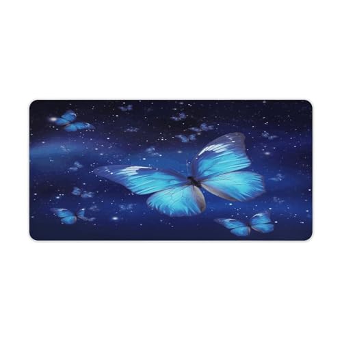 Blue Starry Butterfly �f�X�N�p�b�h ��^ ����\ �f�X�N�}�b�g ����~�߃S���x�[�X ���炩�ȕ\�ʃ}�E�X�p�b�h �ėp�L�[�{�[�h�p�b�h �|�[�^�u���f�X�N�v���e�N�^�[ �m�[�g�p�\�R���}�b�g�p