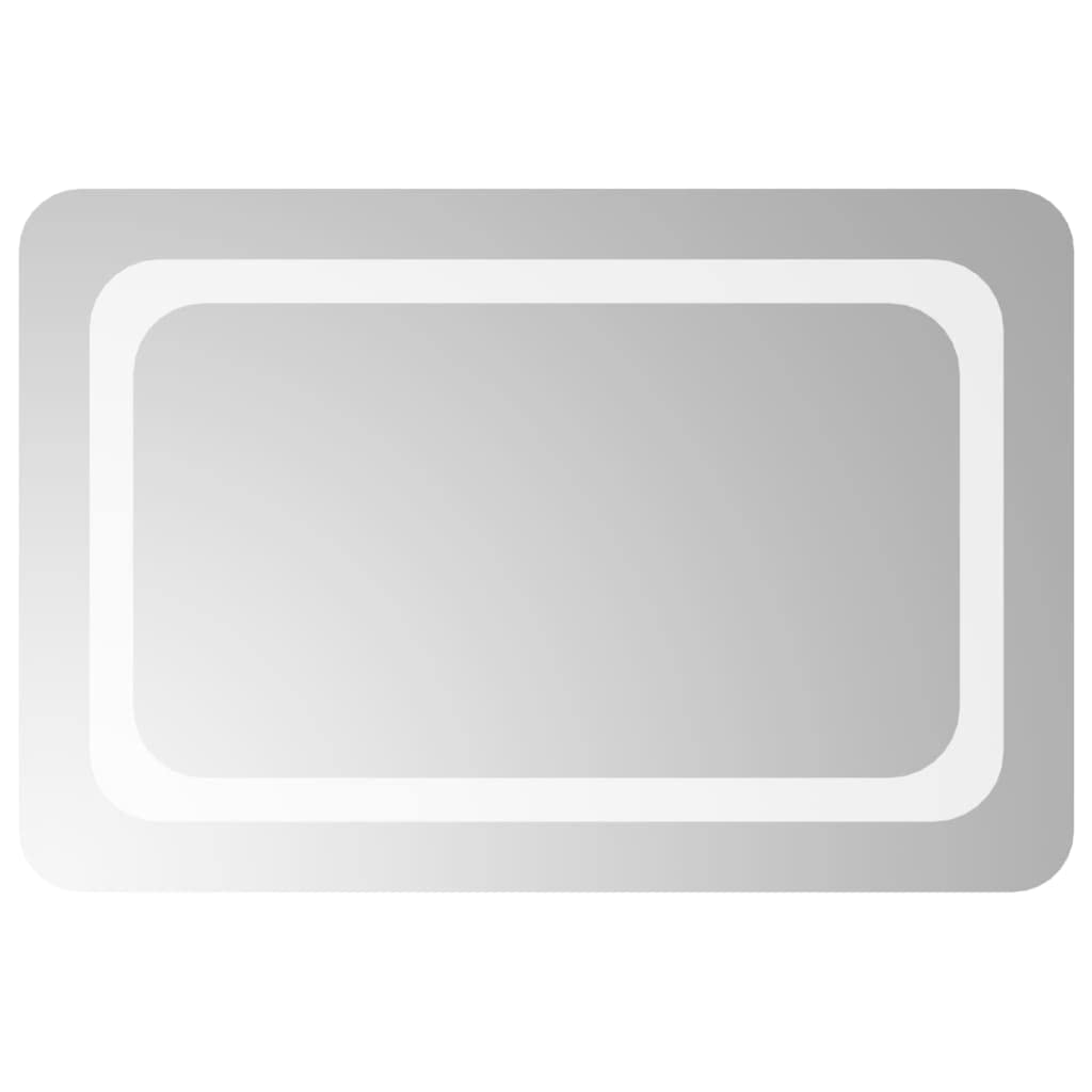 60x40 cm LED lustro łazienkowe nowoczesny design podświetlane lusterko kosmetyczne przeciwmgielne montowane na ścianie idealne do wystroju domu i pielęgnacji stylowe i funkcjonalne