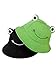 2 pièces Grenouille Bob Adulte Chapeau Grenouille Seau Chapeau Grenouille Coton D'été Chapeau de Pêcheur Femme Chapeau Chapeau de Soleil en Coton pour Femme