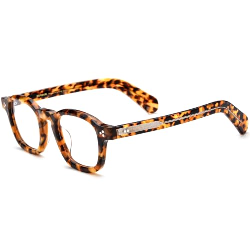 Image of HEPIDEM Acetate Glasses Frame Men Women Square Eyeglasses Optical Spectacles MZEPH