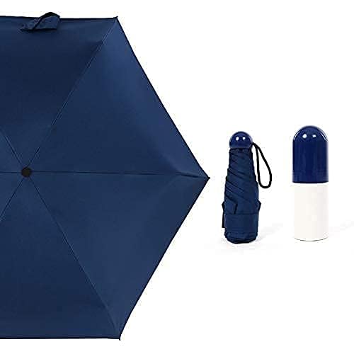 Image of Capsule Umbrella UV Protection Tablet Umbrella For Rain Windproof & Sun Protection Features, Double Layer 5 Folding Automatic Open Compact Capsule Case For Men Women Kids