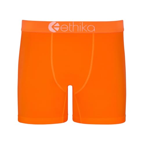 Ethika Mens SubZero MID Boxer Brief | Neon Orange