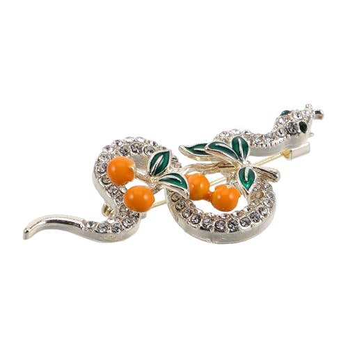 WATIIFUFU Broche Chic Serpiente Año Chino Pin de Ropa Decorativo con Aleación de Zinc y Detalles Accesorio Versátil para Vestidos y Bolsos