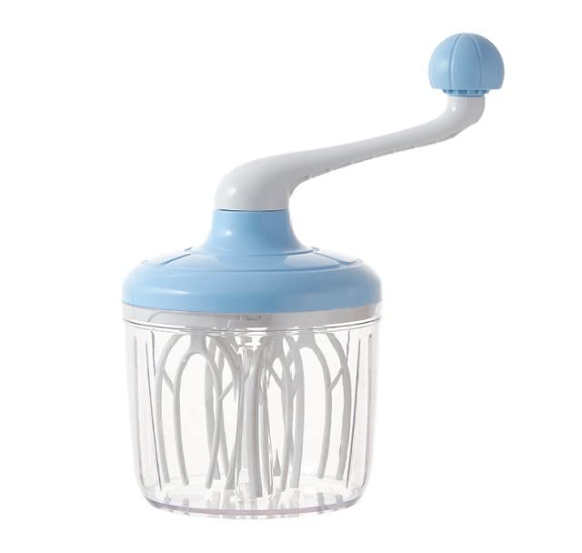 Erato Batteur Manuel Batteur à oeufs, Fouet Manuel Batteur à main, Mixeur Manuel Mousseur à Lait Manuel 1100ML Ménage Batteur Mixeur, Bleu