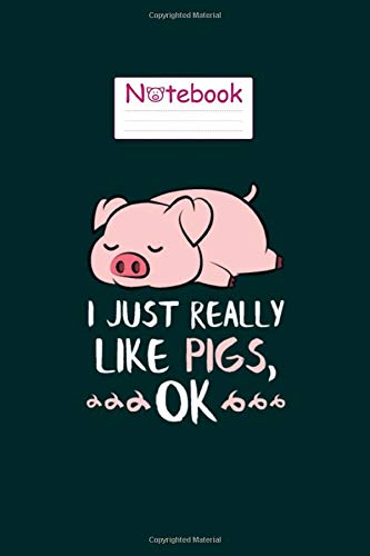 Notebook: pig gifts hog farm pigs animal gifts pig funny - 50 sheets, 100 pages - 6 x 9 inches