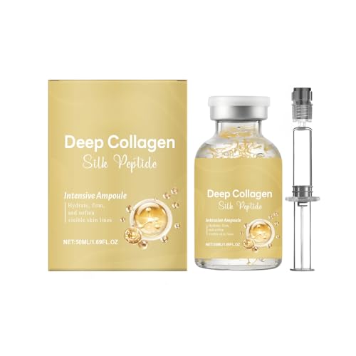 Ampoule de renouvellement de la peau avec peptides de collagène - sérum visage léger feuchtigkeitsspendendes pour une peau d'œuf - essence de soin quotidien facile à absorber (1pcs)