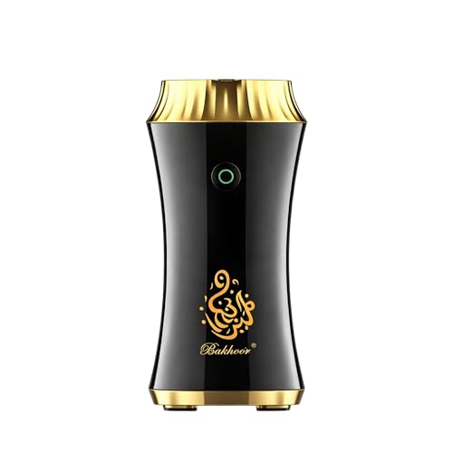 Portable Rechargeable Type-C Incense Burner (Car Cup Holder Patio Kitchen Bathroom) Arabian Vibe Electric Multi Purpose Usage and Locations Round Silicone Metal Body Gift Home Decor