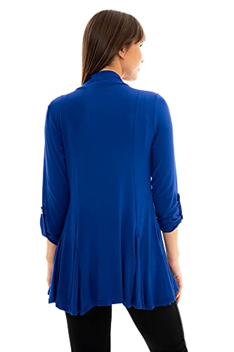 Image of Loxdonz Women's Open Front Cardigans Casual 3 /4 Sleeve Cardigan Soft Lightweight Top