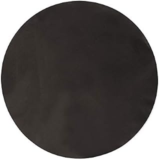Round Non-Stick BBQ Mats Grill Mats, Reusable Baking Mats-Work on Gas Charcoal Electric Grill, Heavy Duty Teflon Barbecue Accessory, 15.8in Black