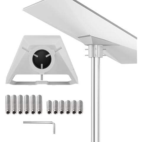 Starlink Gen 3 Mount, Starlink Gen 3 Pipe Adapter, Upgraded Thickened Starlink Pole Mount Adapter Kit for Starlink Gen 3 Standard Dish(Milk White) Cover