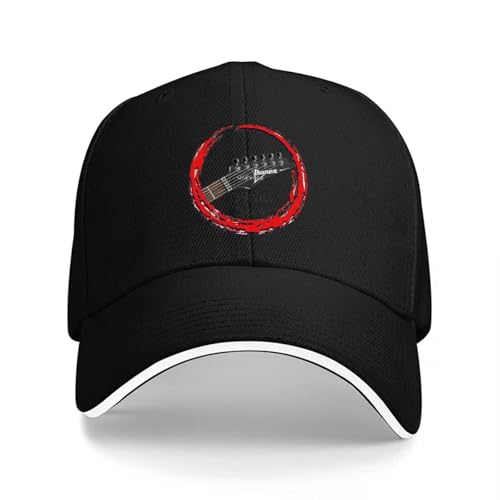 Casquette de baseball noire guitare chapeau ajustable musique adulte