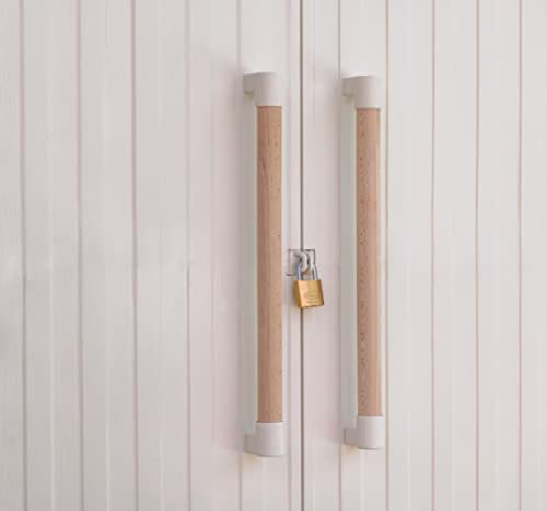 Keter Armario Groove Escobero, Amario Escobero de almacenaje, Resina, 2 Puertas y 4 baldas Regulables en Altura, Color Beige, 180 x 80 x 45 cm - imagen 5