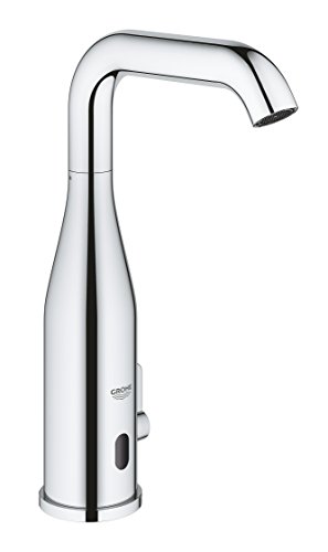GROHE Essence E Mitigeur infrarouge, Robinet pour Lavabo Salle de Bains (Avec limiteur de température ajustable), Chrome, 36445000