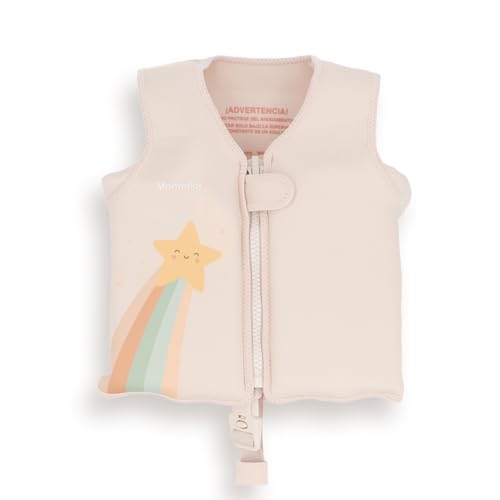 Monnëka Gilet de Natation | Gilet Natation Enfant Sécurisé | Apprentissage de la Nage, Flottabilité Réglable, Neoprene Doux | Starlight 2 à 3 Ans