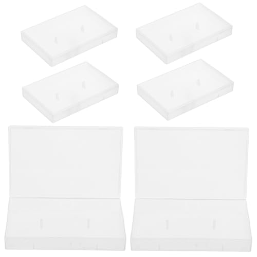 GRIRIW Small Cassette Tape Holder 6 Pack Washi Tape Organizer Audio Cassette Storage Box