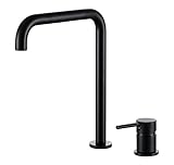 Rubinetto da Cucina a Due Fori diffuso in Oro Spazzolato a 7 Tubo a Rubinetto per Rubinetto per pentola per pentola montata 360 Rotazione Mixer Caldo Freddo@spazzoled_Gold Made in Cina