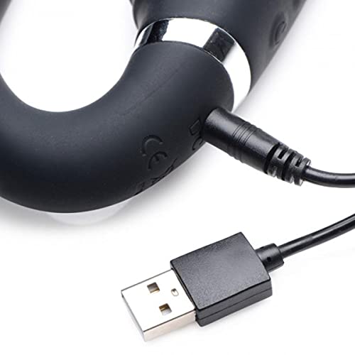 Strap U Strap-U Mighty Rider 10X Vibrating Silicone Strapless Strap-On - Black #TOP4