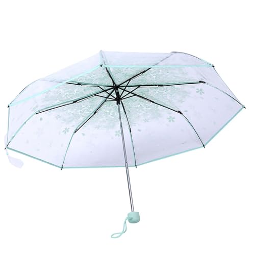 Zohisin Parapluie Pliant Transparent Design Romantique Léger Pratique Usage Quotidien Toile Étanche Coupe Vent – vue 4