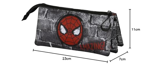 Marvel Spiderman Amazing-FAN Triple Pencil Case 2.0, Multicolour, 23 x 11 cm - Image 4