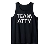 Team Atty Modern Futuristic White Font Camiseta sin Mangas