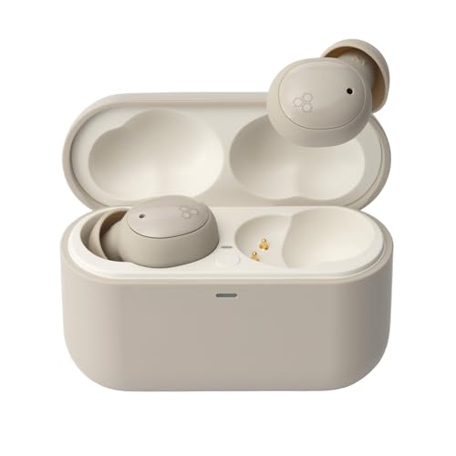 Final Audio ZE500 True Wireless ASMR Earbuds - Ultra-Compact Bluetooth Sleep Earbuds for Side Sleepers, 3D Binaural Sound, Zero Ear Pressure, Custom Tuned for Relaxation & ASMR (Cream)