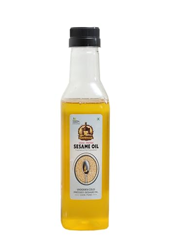 Image of Sarv Matrikaa Pure and Unrefined WoodPressed Sesame Oil 500 ml | Rich in Nutrients Ideal for Cooking | Til oil Skincare & Massage