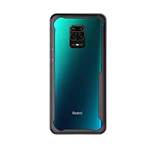 Image of Amazon Brand - Solimo Bumper for Redmi Note 9 Pro (TPU+Plastic Black) Bumper Case