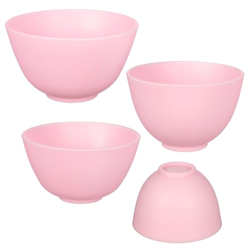 IDEANATEGRATE Facial Mask Mixing Bowls, Silicone DIY Face Mask Bowls for Hair Treatments and Oils, Cosmetic Beauty Tool for Home Salon Spa Face Skin Applicator
