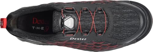Foto von Dexter Herren Modern C-9 Knit Boa Wide Bowlingschuhe Rechte Hand-Schwarz/Rot 10 1/2 W