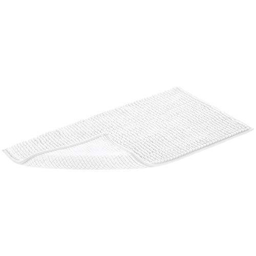 AmazonBasics Chenille Loop Memory Foam Bath Mat, White, 50 x 80 cm