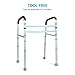 OasisSpace Stand Alone Toilet Safety Rail - Heavy Duty Medical Safety Frame for Elderly, Handicap and Disabled - Adjustable Bathroom Handrails Grab Bar, Fits Any Toilet