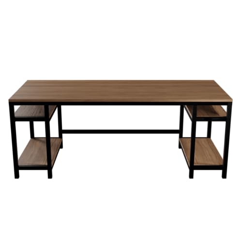 Image of Riyan Luxiwood Edward Computer Table in Engineering Wood for Home & Office, Simple Style Desk, Scratch Resistance Surface, Easy to Assemble. (Beige)