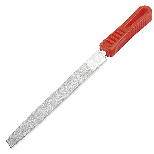 Baisiky 6'' inch Diamond Coated Flat File Plastic Handle Hand Tools for Grinding on Glass, Stone, Marble, Rock, Bone,120 Grit