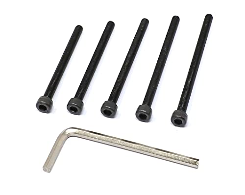 iExcell 25 Pcs 12.9 Grade M5 x 60/65/70/75/80 mm Thread Pitch 0.8 mm Alloy Steel Hex Socket Head Cap Screws Bolts Assortment Kit, Black Oxide Finish