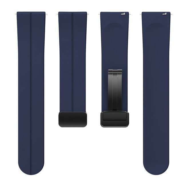 Image of AONES 22mm Silicone Belt Watch Strap Magnetic Folding Buckle Compatible for Noise Noisefit Origin Smartwatch Band