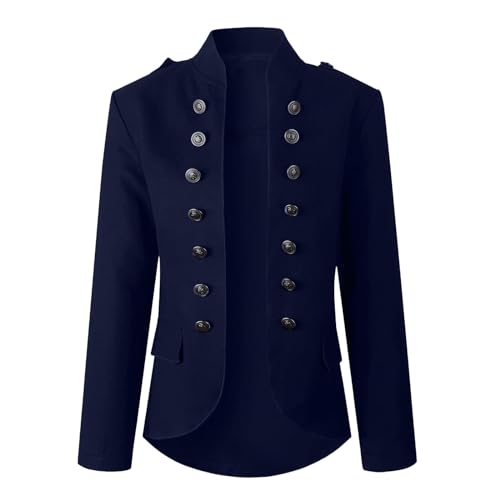 Women's Plus Size Vintage Open Front Slim Fit Button Dress Suit Blazer Jacket Casual Pocket Long Sleeve Jackets Coats2