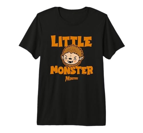 Universal Monsters Little Monster Chibi Wolfman Logo Premium T-Shirt