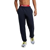 Champion Men's Powerblend Relaxed Bottom Fleece Pants, navy, Small US