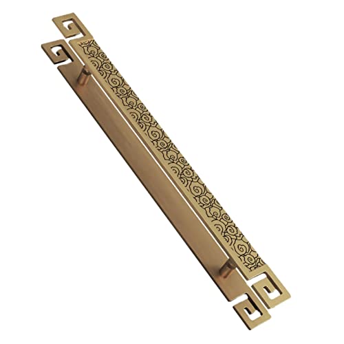 Poignée de porte coulissante dorée style oriental pour entrée de grange et portes en bois rétro