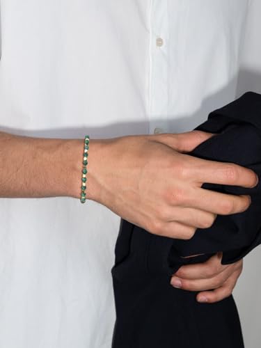 GAVU Men’s Stainless Steel Cubic Beaded Bracelet, Crystal Bracelet for Men2