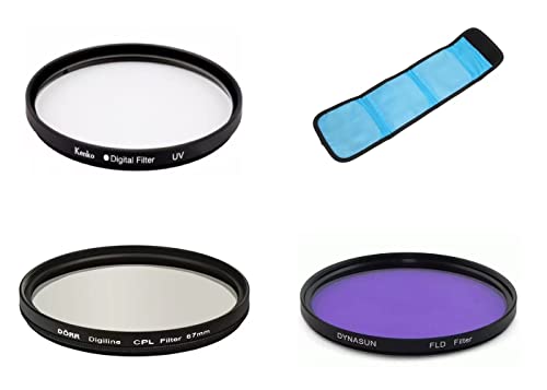 Juego de filtros de cámara 3 en 1 UV CPL FLD filtro con bolsa de filtro para Nikon NIKKOR Z 85 mm f/1.2 S lente con cámara Nikon Z7, Z7 II