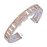 LMINGZE Cinturino for Orologio in Acciaio Inossidabile 10mm 12mm 14mm Cinturino for Orologio Universale di Piccole Dimensioni da Donna Bracciale in Oro Rosa(Rose Gold,10mm)