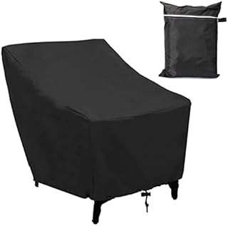 Patio Chairs Cover COOSOO Oxford Cloth Waterproof Dust-proof Sofa Furniture Cover Deep Seat Cover Protector for Outdoor Open Air Balcony Wicker Chair Lounge