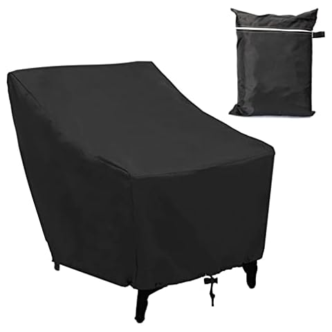 Patio Chairs Cover COOSOO Oxford Cloth Waterproof Dust-proof Sofa Furniture Cover Deep Seat Cover Protector for Outdoor Open Air Balcony Wicker Chair Lounge Cover