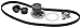 ACDelco TCKWP309 Professional Timing Belt and Water Pump Kit with Tensioner and 2 Idler Pulleys